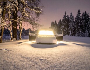 car in snow