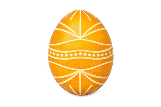 Orange easter egg with traditional folk art pattern - Powered by Adobe