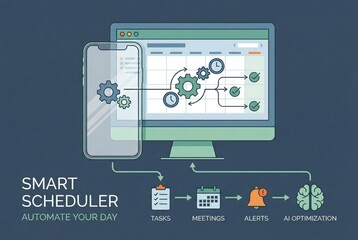 Smart Scheduler Interface for Streamlined Daily Automation Utilizing Intelligent Task Management Calendar Notifications and AI Optimization for Enhanced Productivity Efficiency