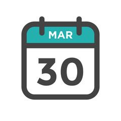 March 30 Calendar Day or Calender Date for Deadline Appointment