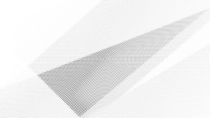 Abstract black and white halftone wave gradient with flowing dotted texture modern minimal background Vector Illustration for print and digital design