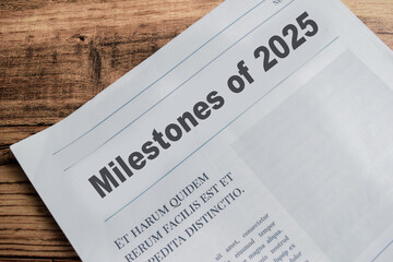 Milestones of 2025 newspaper headline