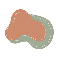 Fototapeta premium Minimal Abstract Blob Shape Isolated on Transparent Background, Smooth Organic Curves, Flat Style