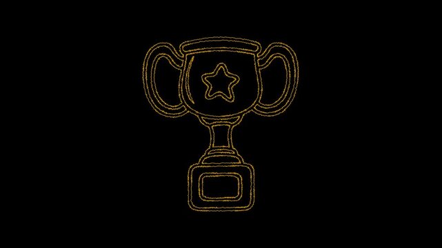 champion trophy icon motion animation