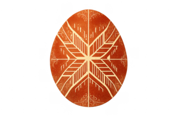 Pysanka easter egg with traditional ukrainian folk art pattern