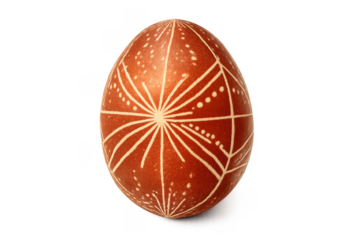 Pysanka easter egg with traditional ukrainian pattern