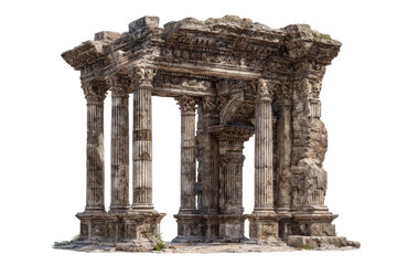 Obraz premium Ancient Roman Architectural Ruins with Columns