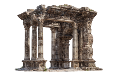 Ancient Roman Architectural Ruins with Columns
