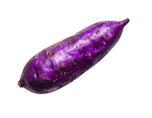 Purple sweet potato isolated on transparent background