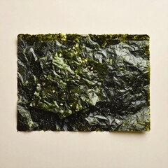 A sheet of crispy seaweed snack with sesame seeds