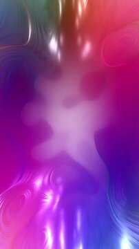 Abstract flowing light background with soft neaon gradients in pink, blue and orange, featuring smooth waves, glow effects and a futuristic dreamy atmosphere. Vertical animation.