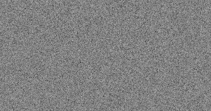 Abstract black and white TV static noise texture, flickering grainy background. Retro glitch pattern for overlays, transitions, and design.