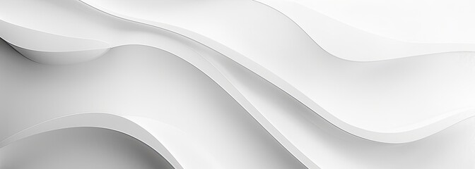 A grayscale, abstract composition with flowing, curved forms creating an ethereal, minimalist design