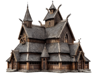 Viking Stave Church Wooden Structure Norway
