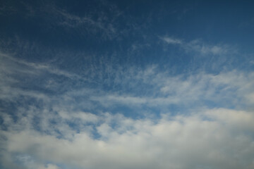 Obraz premium Picturesque view of beautiful blue sky with clouds