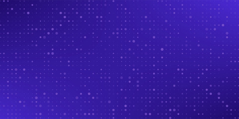 Purple glowing pixel dot pattern. Abstract neon grid wallpaper. Violet color mosaic pattern backdrop. Vector modern technology, business, science, healthcare, medicine, presentation design background