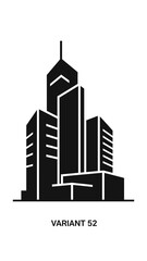Fototapeta premium Modern City Skyline Silhouette Vector Illustration 4.