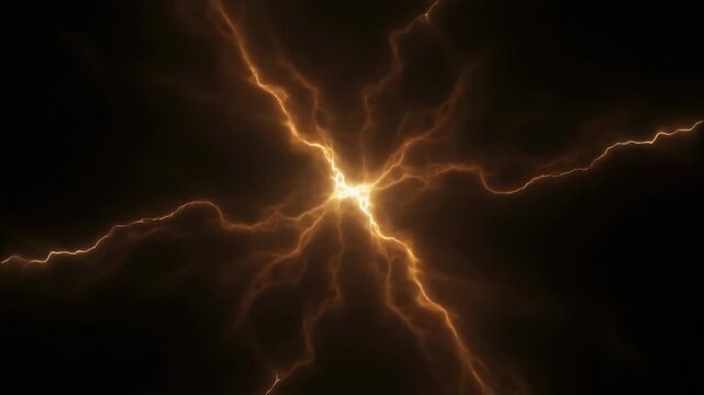 Golden Cinematic Energy Rift on Dark Background