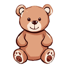Obraz premium Cute Teddy Bear Illustration Isolated on Transparent Background