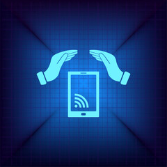 Vector illustration on a blue background