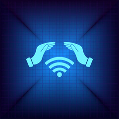 Vector illustration on a blue background