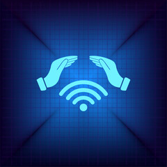 Vector illustration on a blue background