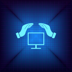 Vector illustration on a blue background