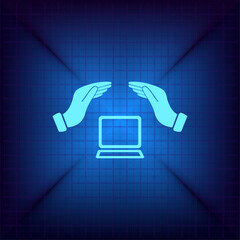 Vector illustration on a blue background