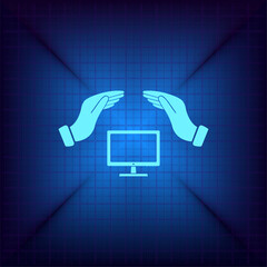 Vector illustration on a blue background