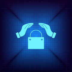 Vector illustration on a blue background