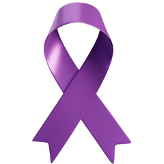 Lavender Purple Ribbon Symbol of World Cancer Awareness Day. Also Representing Numerous Other Causes like Pancreatic Cancer, Alzheimer's, Epilepsy, Lupus, and Domestic Violence Awareness.