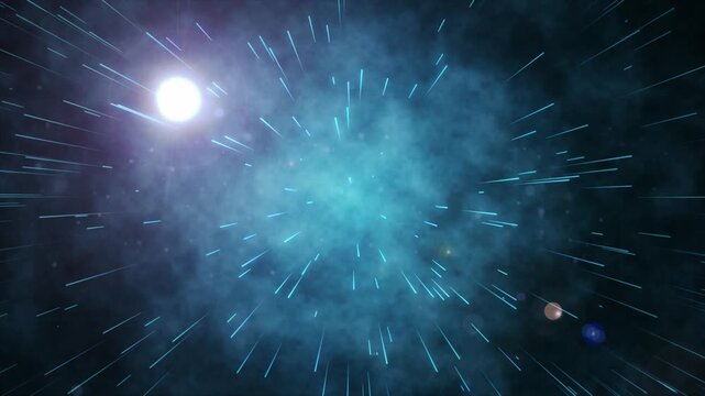 A simulation of space stars in movable condition.;