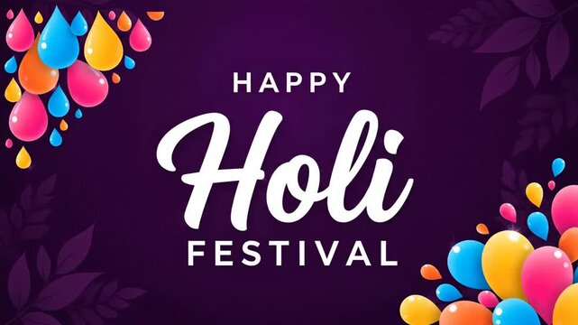 Happy Holi Festival of Colors Abstract Background Graphics