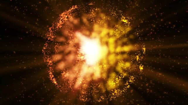 Aesthetic nebula object showing a energetic source.;