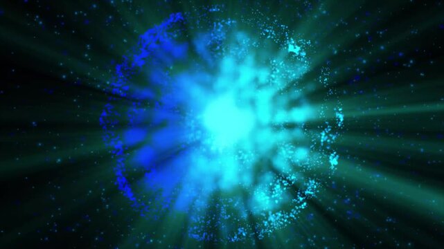 Aesthetic nebula object showing a energetic source.;