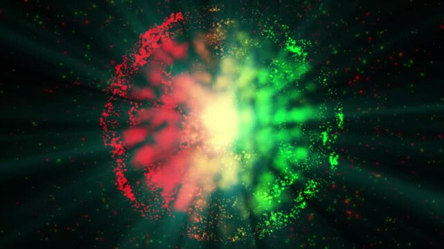 Aesthetic nebula object showing a energetic source.;