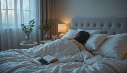 Ultra-Realistic Restorative Sleep and Relaxing Bedroom Concept