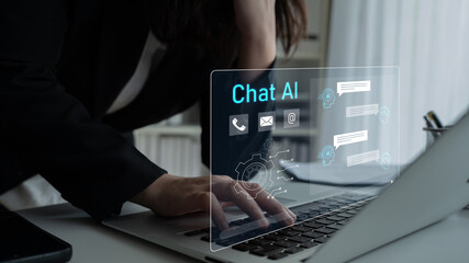 AI chatbot interface facilitates communication, chatbot, and AI interaction for automated user support and information exchange Latch