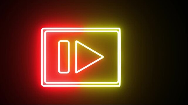 Video pause or play icon made with mixture of two different color.