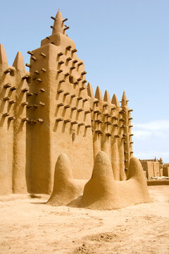 minaret on Djenne mosque,Mali