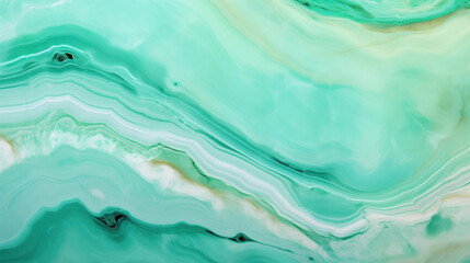 Stunning aqua onyx marble surface with smooth, flowing patterns and vibrant colors creates serene and calming atmosphere