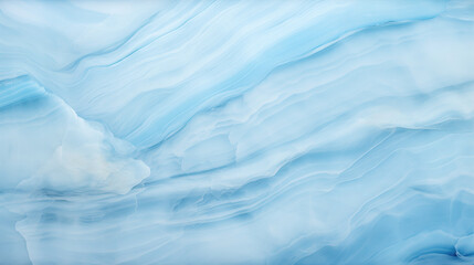 Fototapeta premium Stunning aqua onyx marble surface with soft blue and white waves, creating serene and calming atmosphere