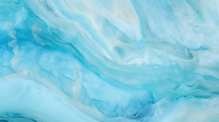 Obraz premium Stunning aqua onyx marble texture featuring swirling patterns in shades of blue and white, evoking sense of tranquility and elegance