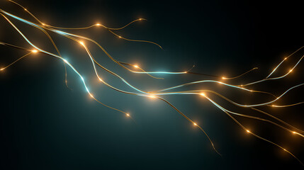 A mesmerizing display of glowing lines creating an abstract composition in a dark background.