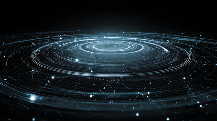 Obraz premium A mesmerizing view of swirling galaxy formations in deep space, showcasing vivid stars and cosmic patterns.