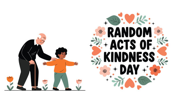 Random acts of kindness day illustration