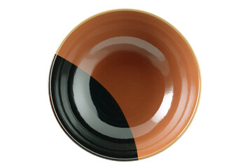 Ceramic Bowl with Brown and Black Design
