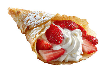Strawberry and Cream Filled Crepe