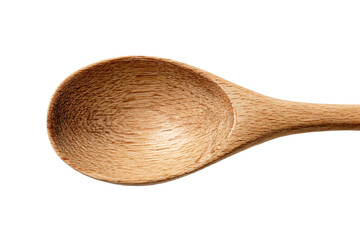 Wooden Spoon on White Background