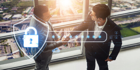 A concept of advanced network security. This system combines password protection with biometric fingerprint authentication and cloud data verification for secure access. Fermion